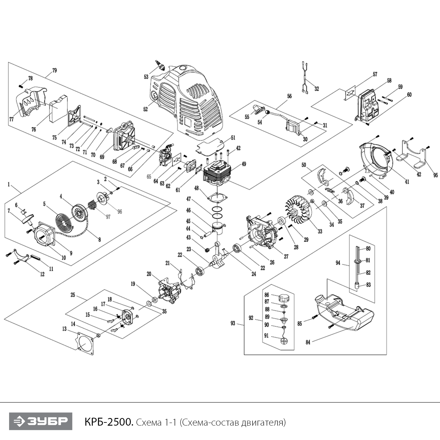 Триммер бензиновый КРБ-2500